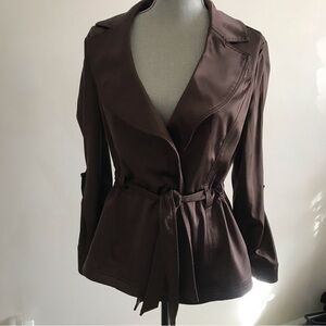 NWT WHBM Soft Fem Jacket in Espresso color.